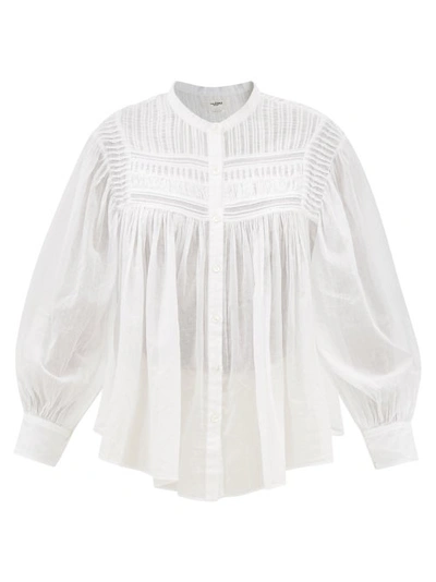 Isabel Marant Étoile Plalia Oversized Cotton Blouse In Beige