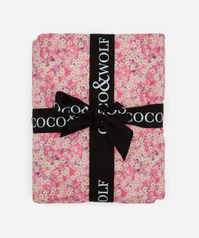 Coco & Wolf Mitsi Valeria Cot Fitted Sheet In Pink