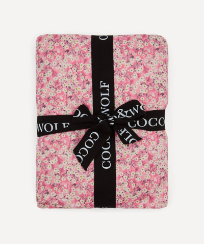 Coco & Wolf Mitsi Valeria Cot Bed Fitted Sheet In Pink