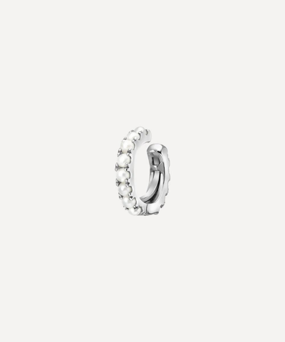 Maria Tash 14ct 6.5mm Pearl Eternity Tash Cuff In Metallic