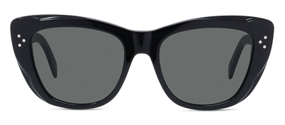 Celine Cl 40199i 01a Cat Eye Polarized Sunglasses In Grey