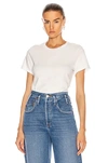 Agolde Short-sleeved Supima Cotton T-shirt In Tissue
