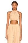Terry Il Passo Halter Top In Almond