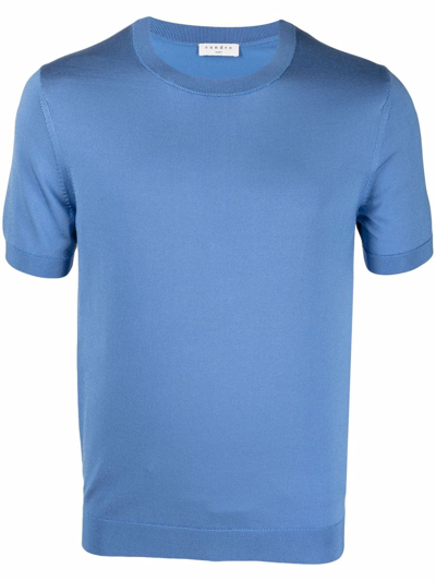 Sandro Pablo Stretch Knit Crewneck T-shirt In Sky Blue