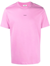 Sandro Logo-embroidered Crewneck Cotton-jersey T-shirt In Pink