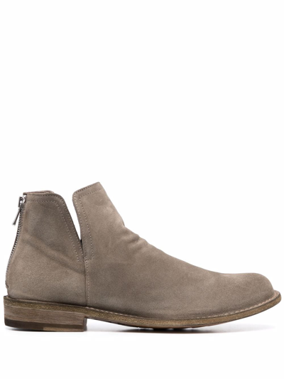 Officine Creative Legrand 160 Suede Ankle Boots In Green
