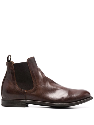 Officine Creative Chelsea Ankle Boots In Brown
