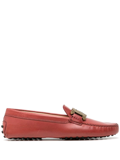 Tod's Kate Gommino Driving Shoes In Red