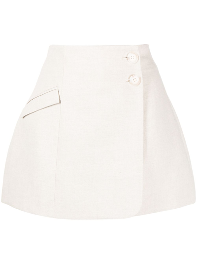 Anna Quan Beige Jenna Short Skirt In Nude