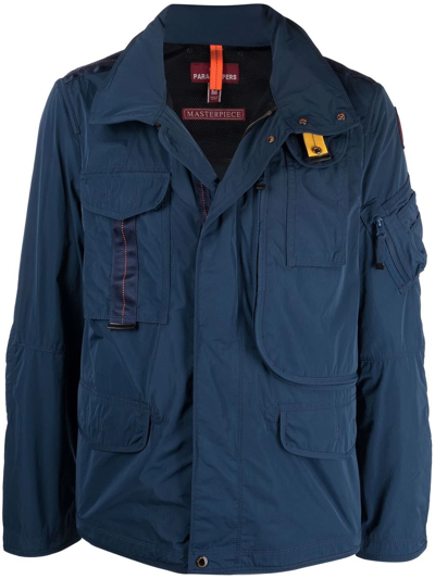 Parajumpers Cargo-pocket Zipped Jacket In Blue