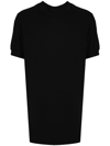 Boris Bidjan Saberi Raw-cut Hem Cotton T-shirt In Black