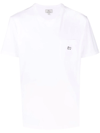 Woolrich Sheep-embroidered Short-sleeve T-shirt In Weiss