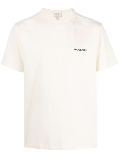 Woolrich Chest Logo-print T-shirt In Nude