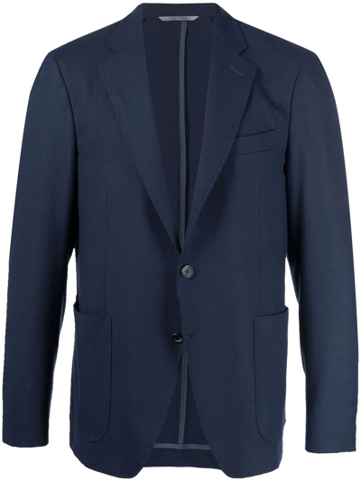 Canali Classic Tailored Blazer In Blue