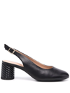 Geox Slingback Block-heel Pumps In Schwarz
