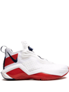 Nike Lebron Soldier 14 Basketball Shoes In White/team Red/midnight Navy/university Red