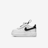 Nike Force 1 Toggle Baby/toddler Shoes In White/black