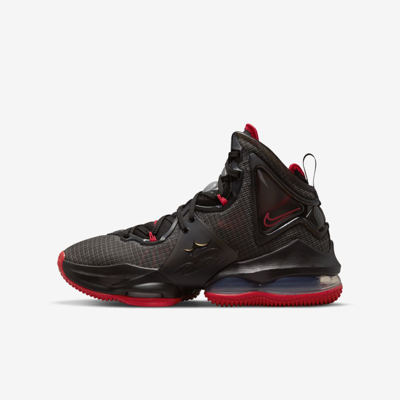 Nike Lebron 19 Big Kids' Basketball Shoes In Black,university Red,black