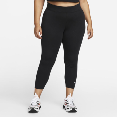Nike Women's  Sportswear Essential 7/8 Mid-rise Leggings (plus Size) In Black