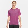 Nike Dri-fit Rise 365 Men's Short-sleeve Running Top In Active Pink,heather