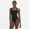 Nike Hydrastrong Solid Women's Spiderback 1-piece Swimsuit In Black