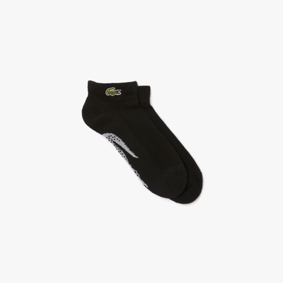 Lacoste Unisex Sport Stretch Cotton Low-cut Socks - 3 - 5.5 In Black