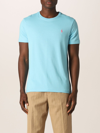 Polo Ralph Lauren Cotton T-shirt With Logo In Turquoise