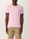 Polo Ralph Lauren Cotton T-shirt With Logo In Pink