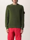Stone Island Sweater In Soft Cotton In 橄榄绿