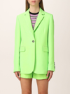 Msgm Tailored Single-breasted Blazer In Lime