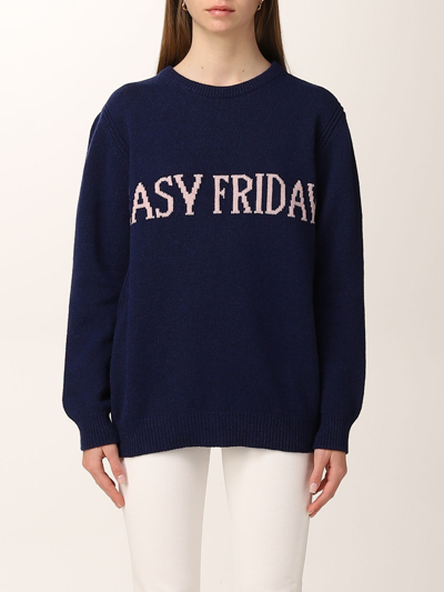 Alberta Ferretti Rainbow Week Capsule Collection Sweater In Blue