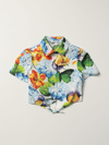 Dolce & Gabbana Hydrangea-print Poplin Shirt In White