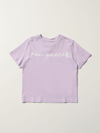 Mm6 Maison Margiela Kids' Cotton T-shirt In Wisteria