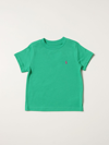 Polo Ralph Lauren Kids' Cotton T-shirt With Logo In Green