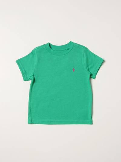 Polo Ralph Lauren Cotton T-shirt With Logo In Green