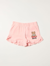 Moschino Kid Jogging Shorts With Teddy In Pink