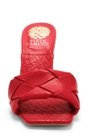 Vince Camuto Brelanie Braided Strap Sandal In Cherry Berry
