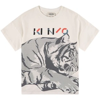 Kenzo Kids' Branded Graphic T-shirt Cream