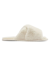 Sorel Go Mail Run Faux Fur Slippers In Natural