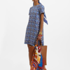 La Doublej Mini Swing Shell-print Silk Dress In Conchiglie