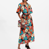 La Doublej Bowling Floral-print Cotton-blend Poplin Shirt Dress In Ice Poppy