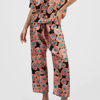 La Doublej Drawstring Pants In Crazy Daisy Black