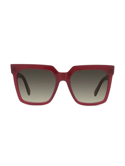Celine Women's 55mm Oversized Square Sunglasses In Shiny Bordeaux