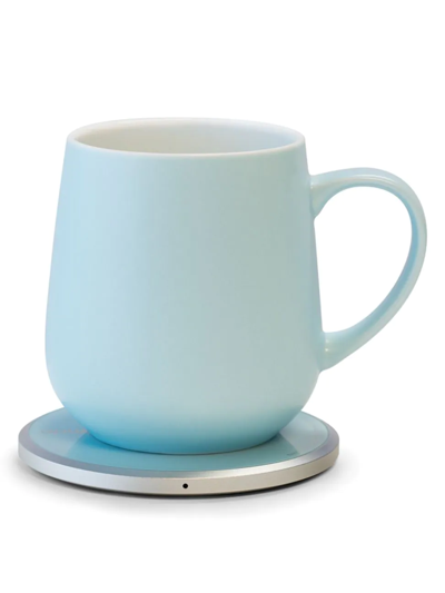 Ohom Inc. Ui Self-heating Ceramic Mug & Charger Set In Light Blue