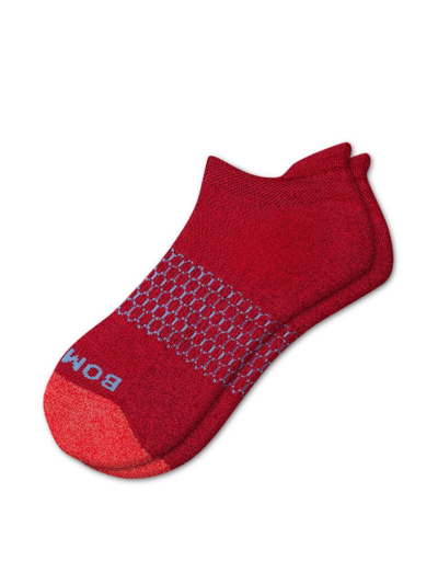 Bombas Donegal Tonal Ankle Socks In Maroon Red Sky