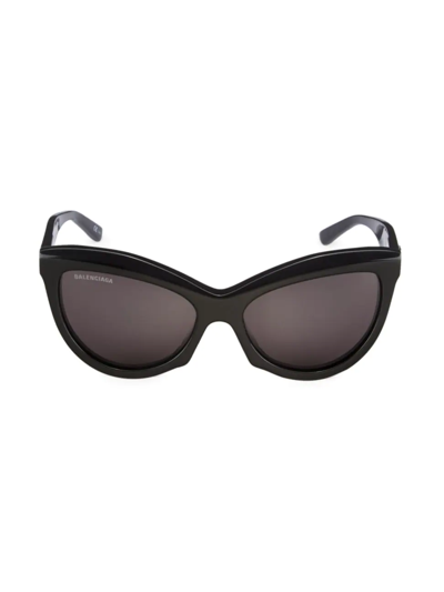Balenciaga Power 57mm Cat Eye Sunglasses In Black