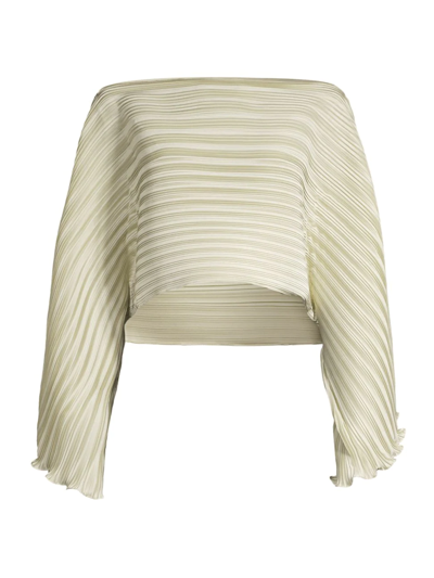 Aiifos Sonya Pleated Top In Bone