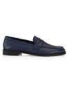 MANOLO BLAHNIK MEN'S PERRY LEATHER PENNY LOAFERS