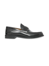 BURBERRY FRED LEATHER LOGO LOAFERS