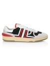 LANVIN CLAY LEATHER & TEXTILE SNEAKERS